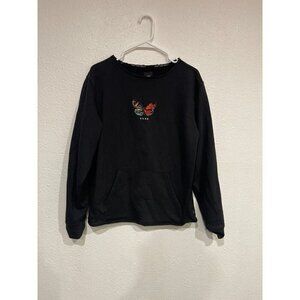 Vans black butterfly Sweatshirt Sz Small